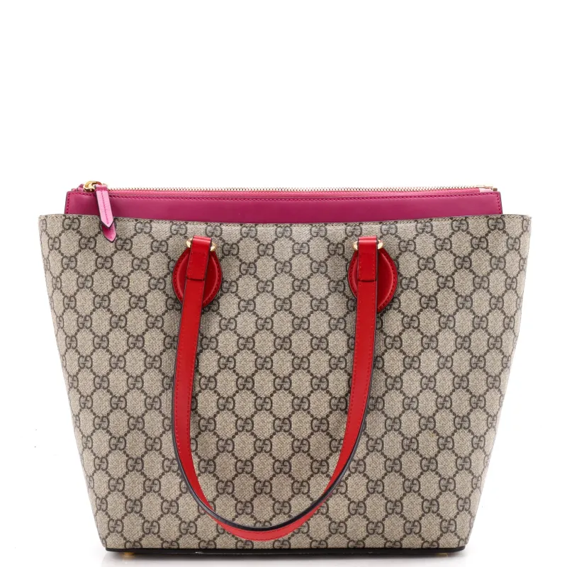 Linea A Zip Tote GG Coated Canvas and Leather Medium made by Gucci