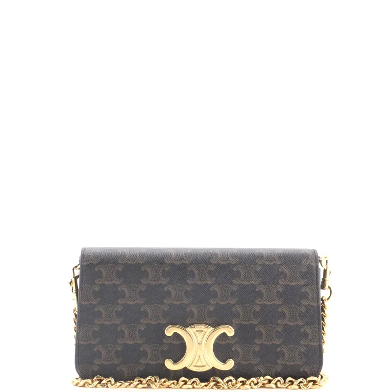 Multipochette Flap Bag Triomphe Coated Canvas made by Celine