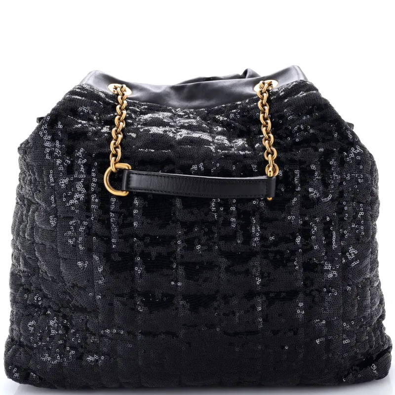 Miss Kristen Tote Sequin Embellished Leather Large made by Dolce & Gabanna