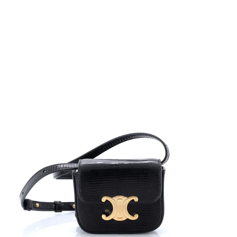 Claude Shoulder Bag Lizard Mini made by Celine