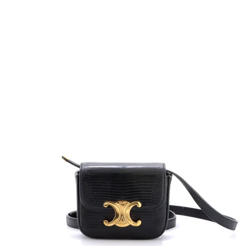 Claude Shoulder Bag Lizard Mini made by Celine
