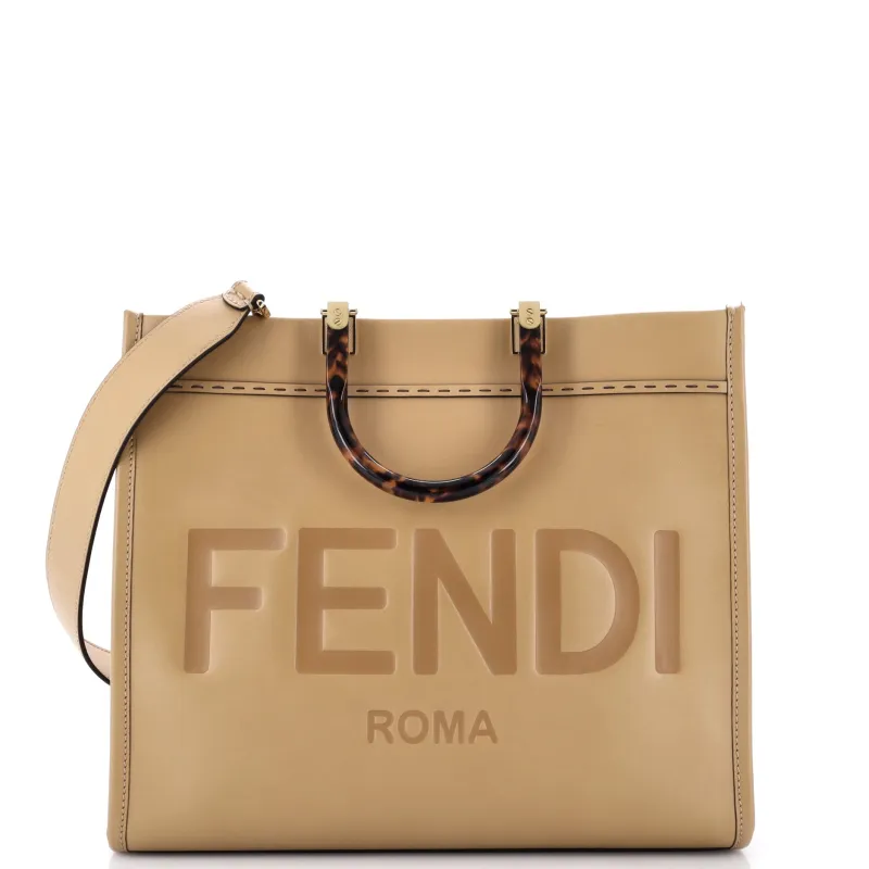 Sunshine Shopper Tote Leather Medium made by Fendi