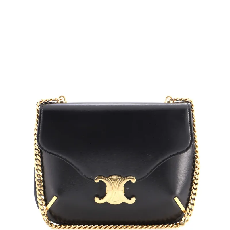 Besace Triomphe Shoulder Bag Smooth Calfskin Small made by Celine