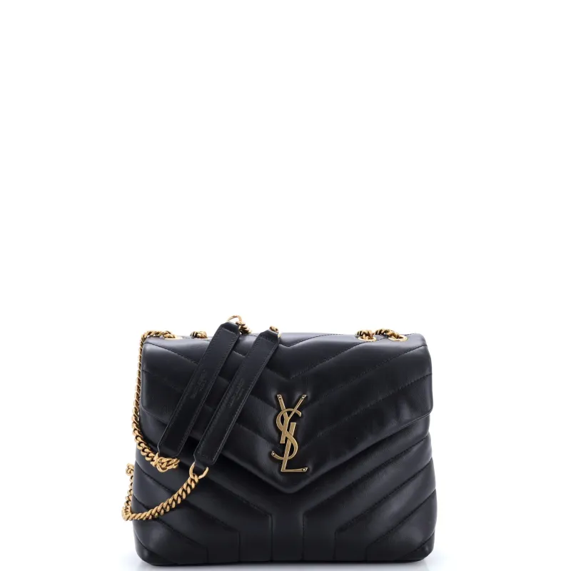 Loulou Shoulder Bag Matelasse Chevron Leather Small made by Yves Saint Laurent