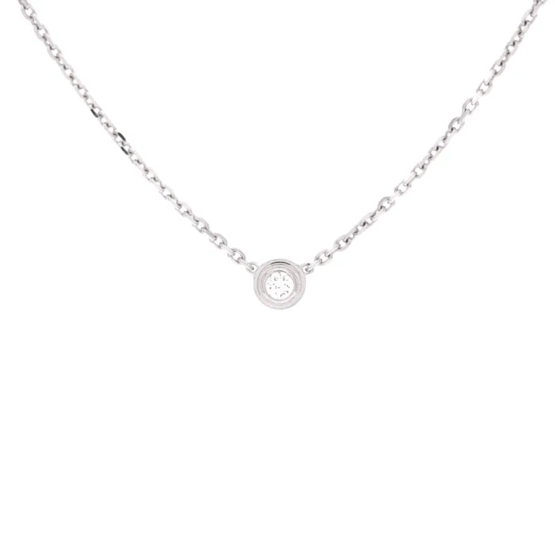 Cartier D'Amour Pendant Necklace 18K White Gold and Diamond XS made by Cartier