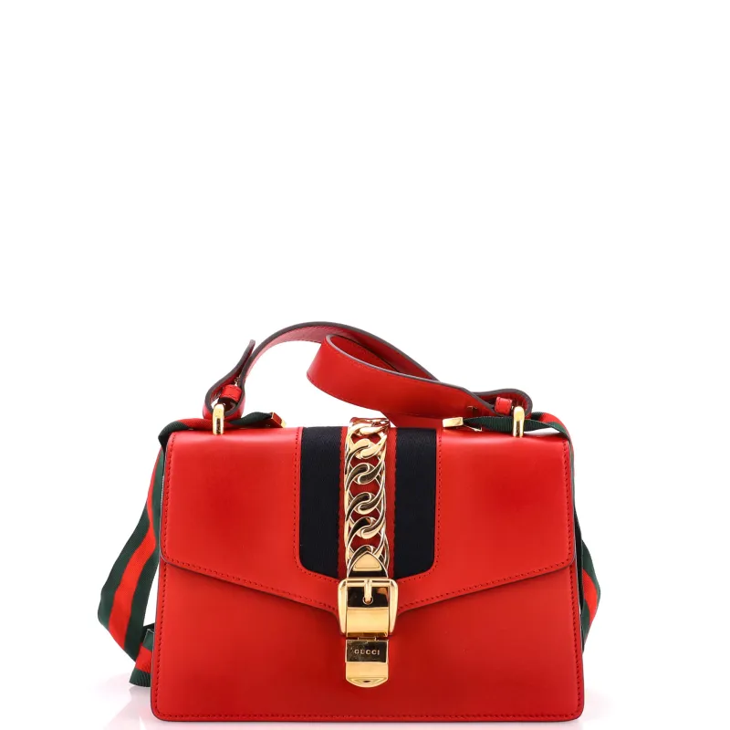 Sylvie Shoulder Bag Leather Small made by Gucci