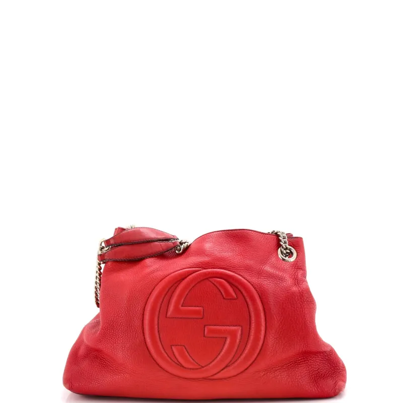 Soho Chain Strap Shoulder Bag Leather Medium made by Gucci