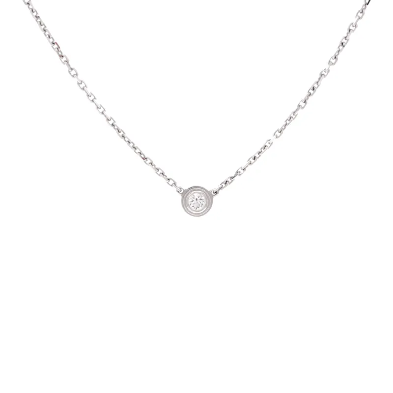 Cartier D'Amour Pendant Necklace 18K White Gold and Diamond XS made by Cartier