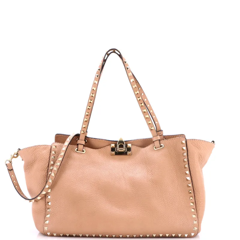 Rockstud Tote Pebbled Leather Medium made by Valentino Garavani