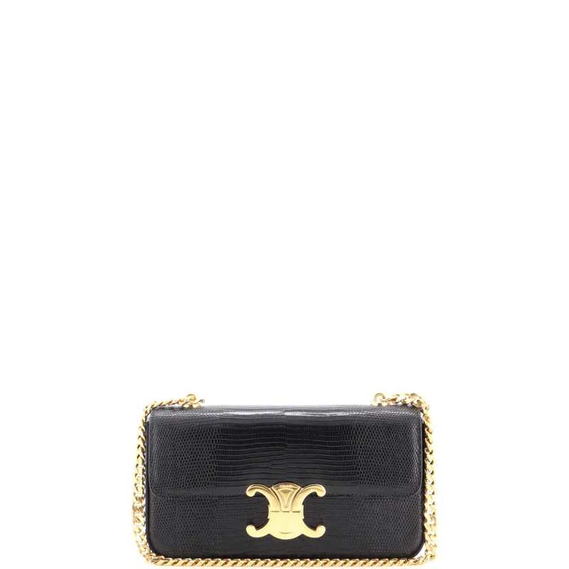 Claude Chain Shoulder Bag Lizard made by Celine