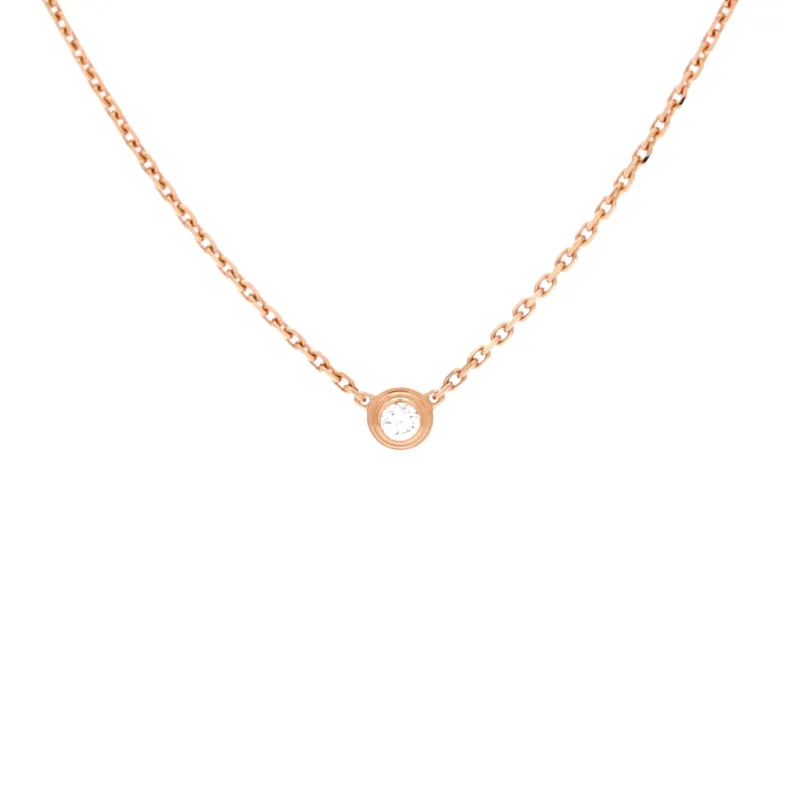 Cartier D'Amour Pendant Necklace 18K Rose Gold with Diamond XS made by Cartier