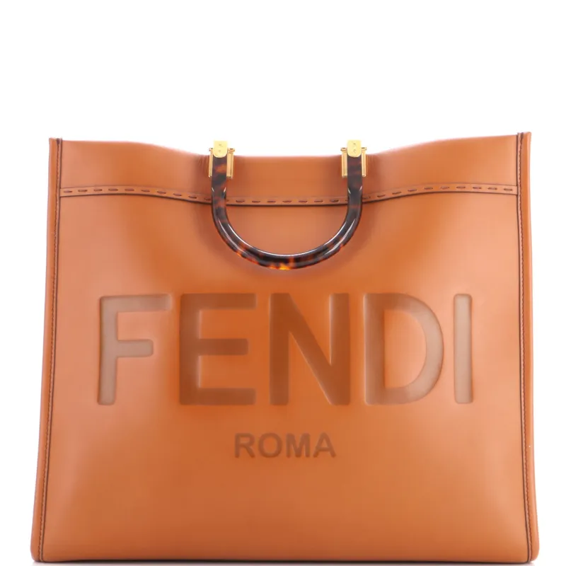 Sunshine Shopper Tote Leather Large made by Fendi