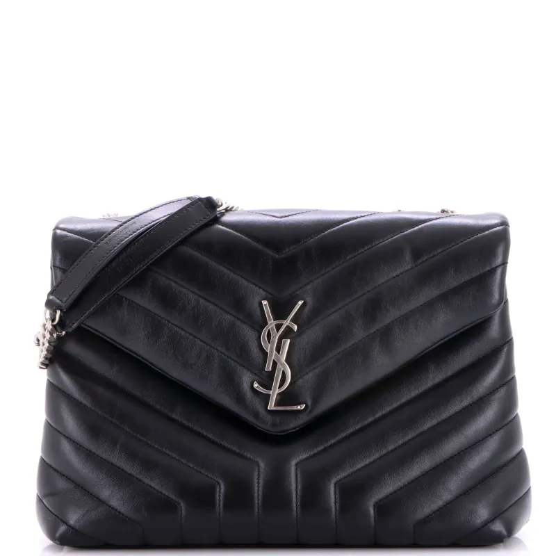 Loulou Shoulder Bag Matelasse Chevron Leather Medium made by Yves Saint Laurent