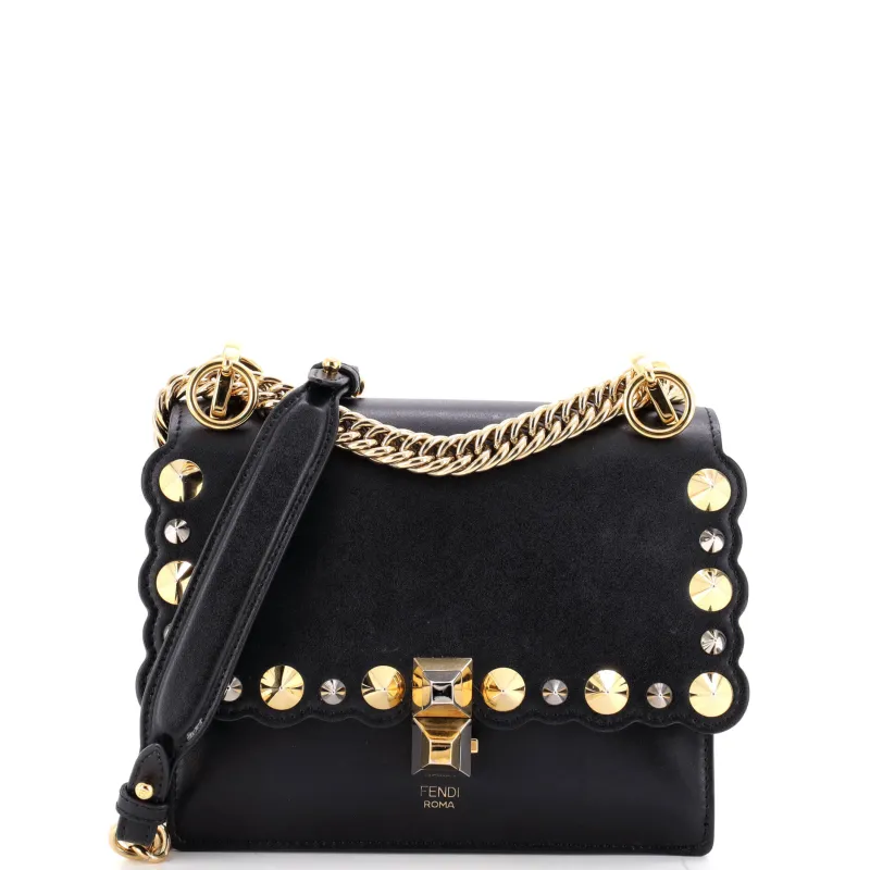 Kan I Bag Studded Leather Small made by Fendi