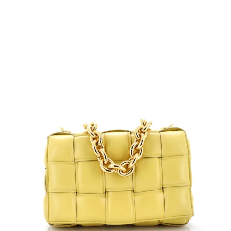 Cassette Chain Crossbody Bag Padded Maxi Intrecciato Leather made by Bottega Veneta