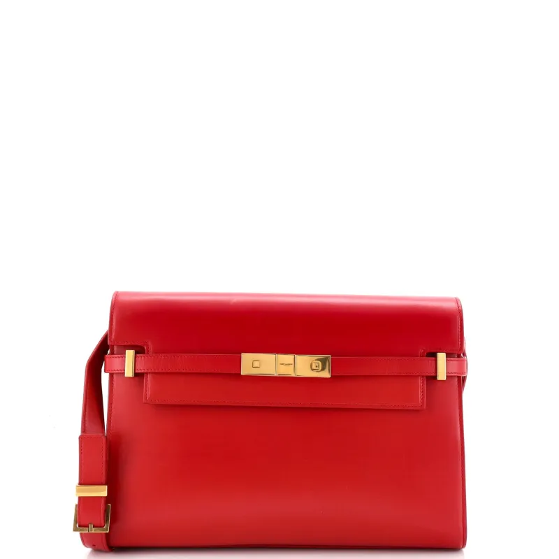 Manhattan Shoulder Bag Leather Medium made by Yves Saint Laurent