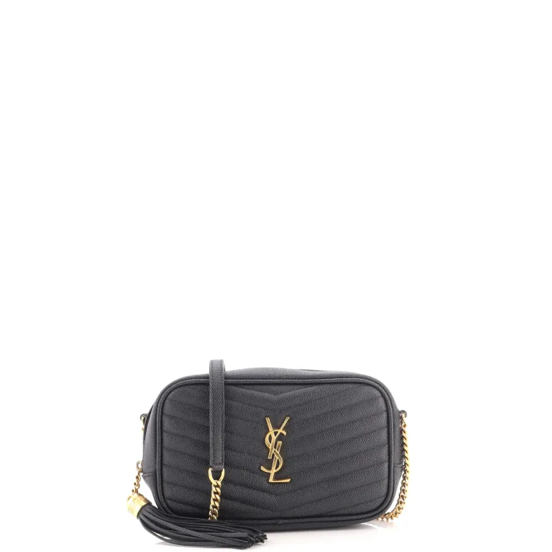 Lou Camera Bag Matelasse Chevron Leather Mini made by Yves Saint Laurent