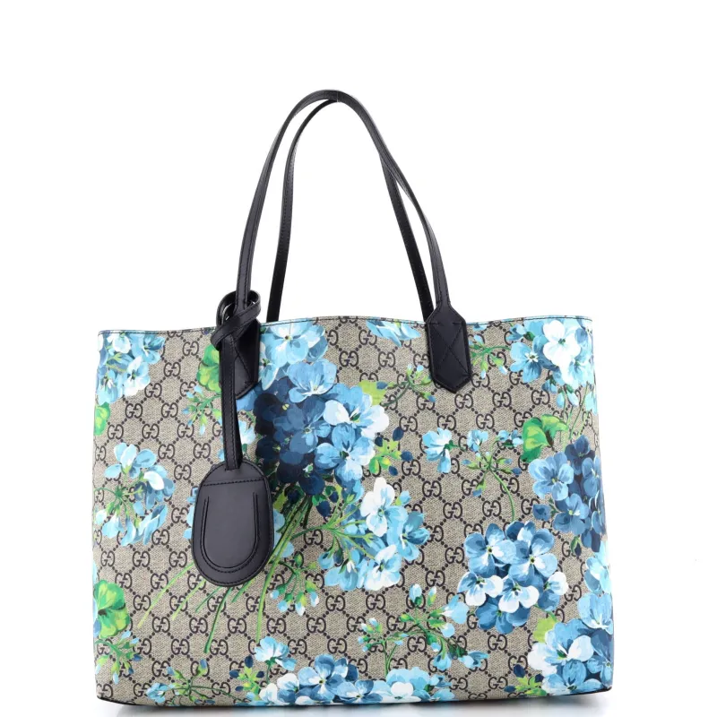 Reversible Tote Blooms GG Print Leather Medium made by Gucci