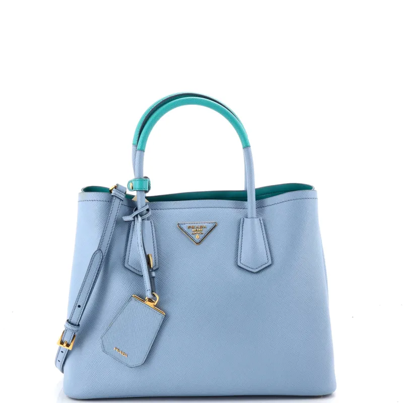 Cuir Double Tote Saffiano Leather Medium made by Prada