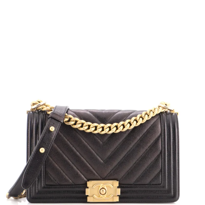 Boy Flap Bag Chevron Caviar Old Medium made by Chanel