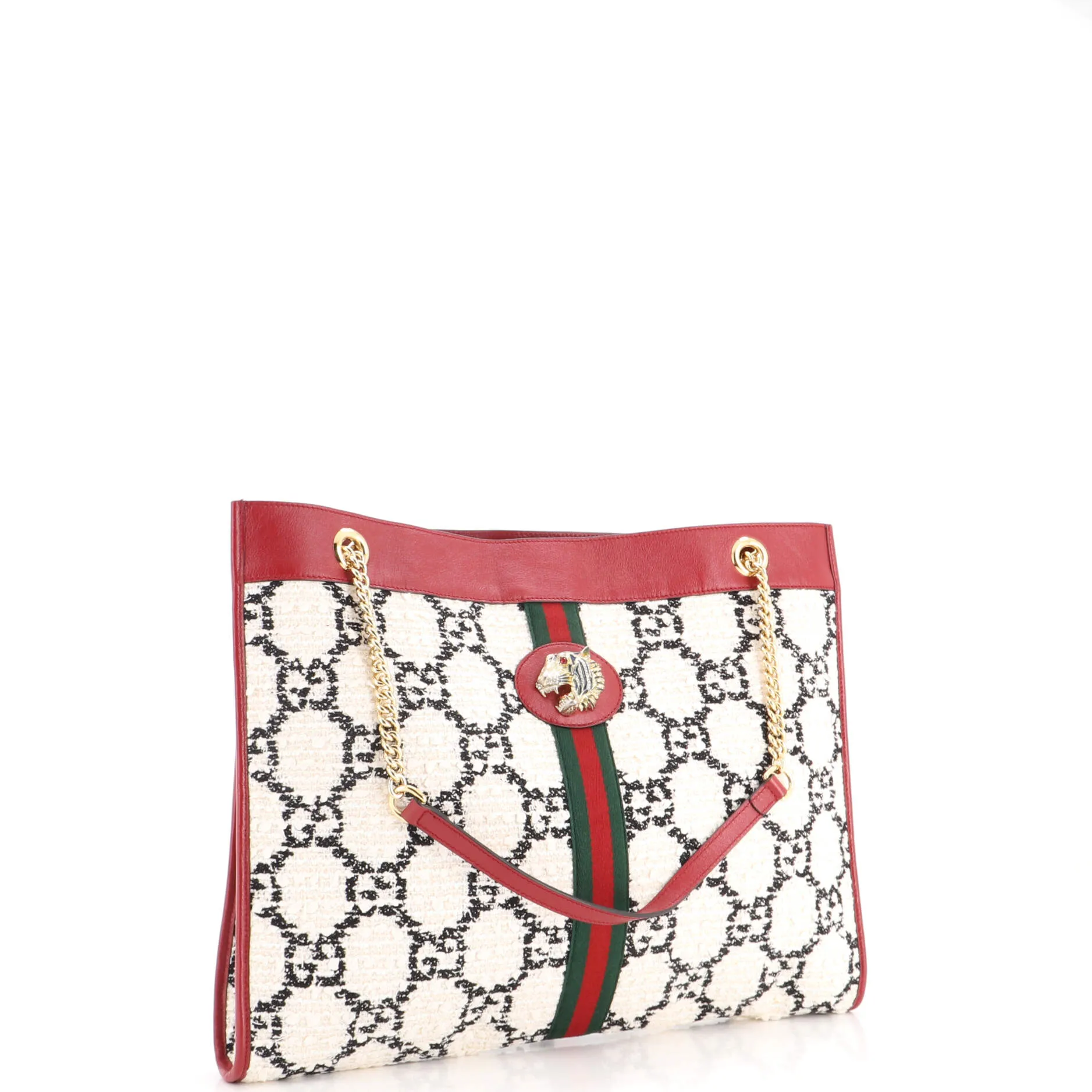 Rajah Chain Tote GG Tweed Large sold by Zulily product image thumbnail 3