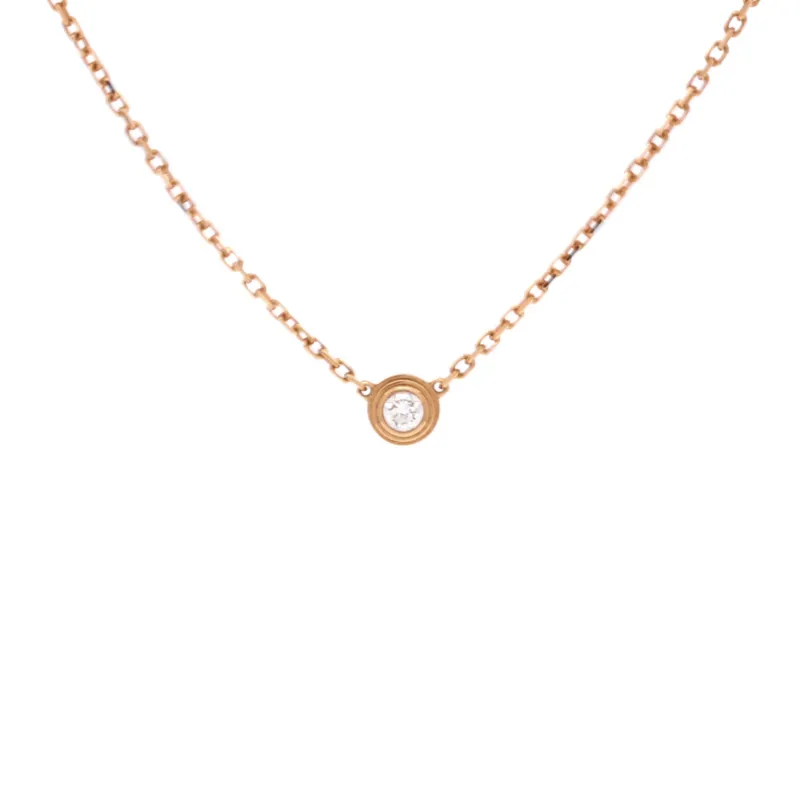 Cartier D'Amour Pendant Necklace 18K Rose Gold with Diamond XS made by Cartier