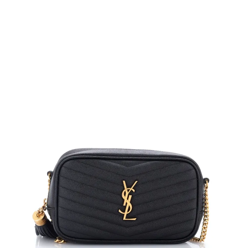 Lou Camera Bag Matelasse Chevron Leather Mini made by Yves Saint Laurent