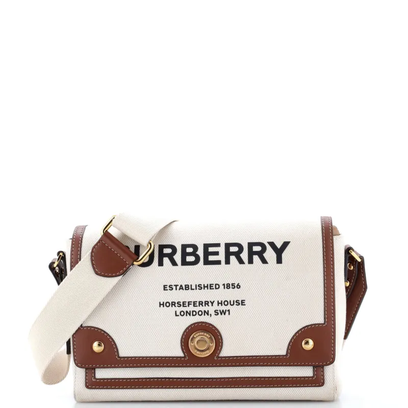 Note Crossbody Bag Canvas with Leather Medium made by Burberry