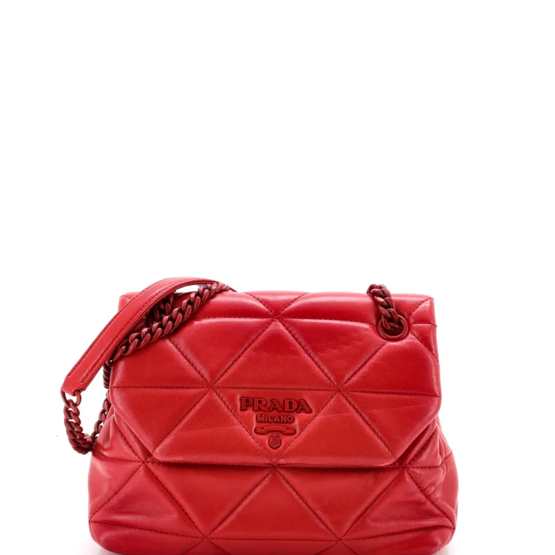 Spectrum Flap Bag Quilted Nappa Leather Small made by Prada