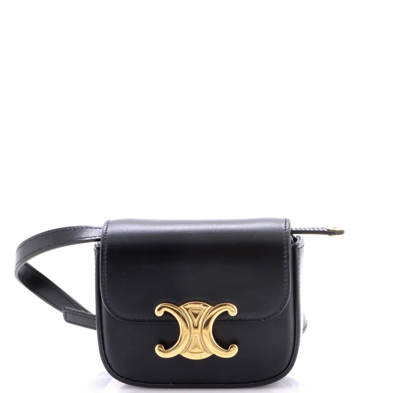 Claude Shoulder Bag Leather Mini made by Celine