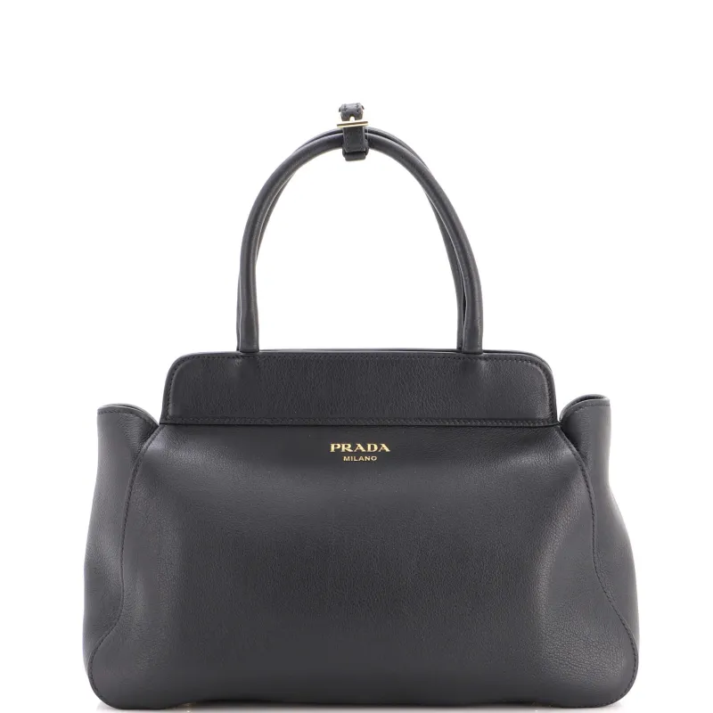 Frame Tote Soft Grain Leather Medium made by Prada
