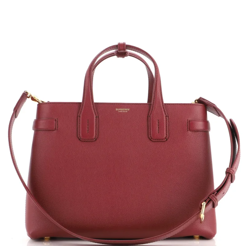 Banner NM Tote Leather with House Check Canvas Medium made by Burberry