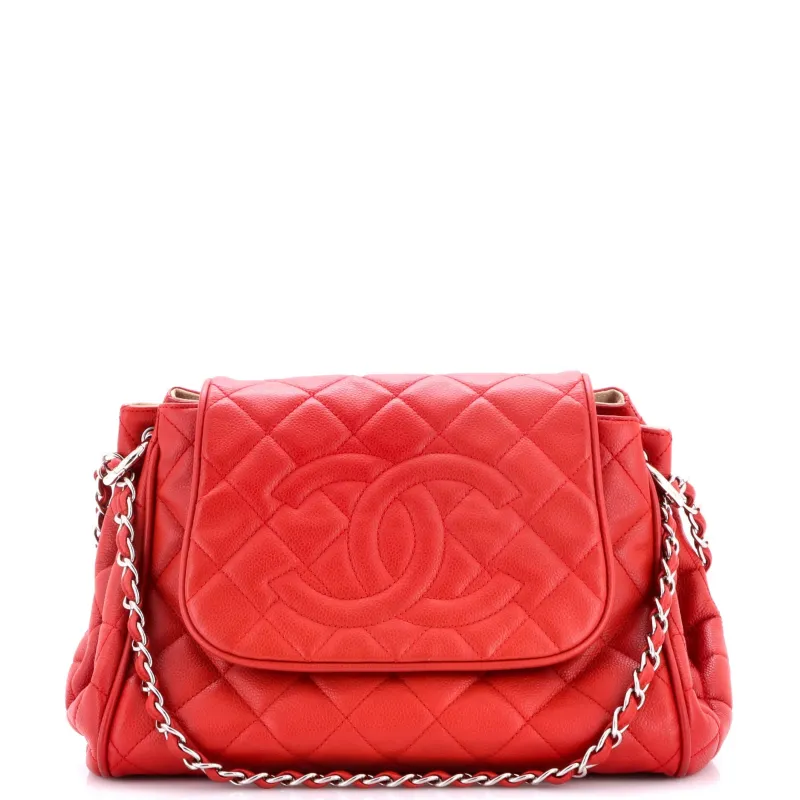Timeless Accordion Flap Bag Quilted Caviar made by Chanel