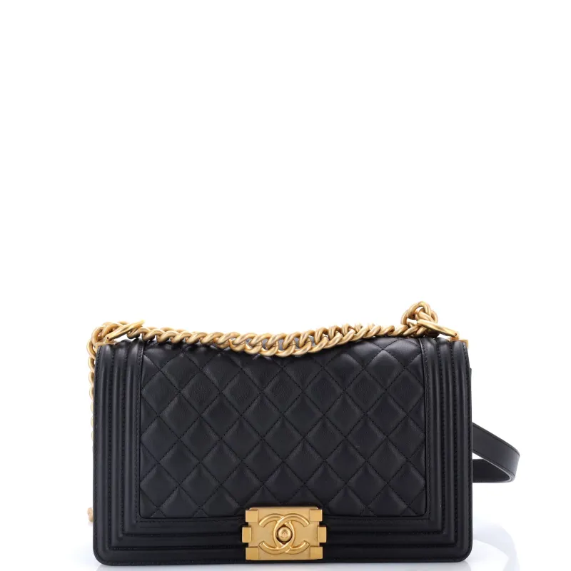 Boy Flap Bag Quilted Calfskin Old Medium made by Chanel