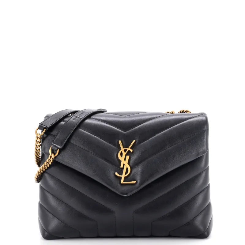 Loulou Shoulder Bag Matelasse Chevron Leather Small made by Yves Saint Laurent