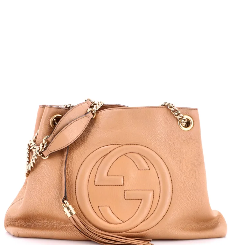 Soho Chain Strap Shoulder Bag Leather Medium made by Gucci