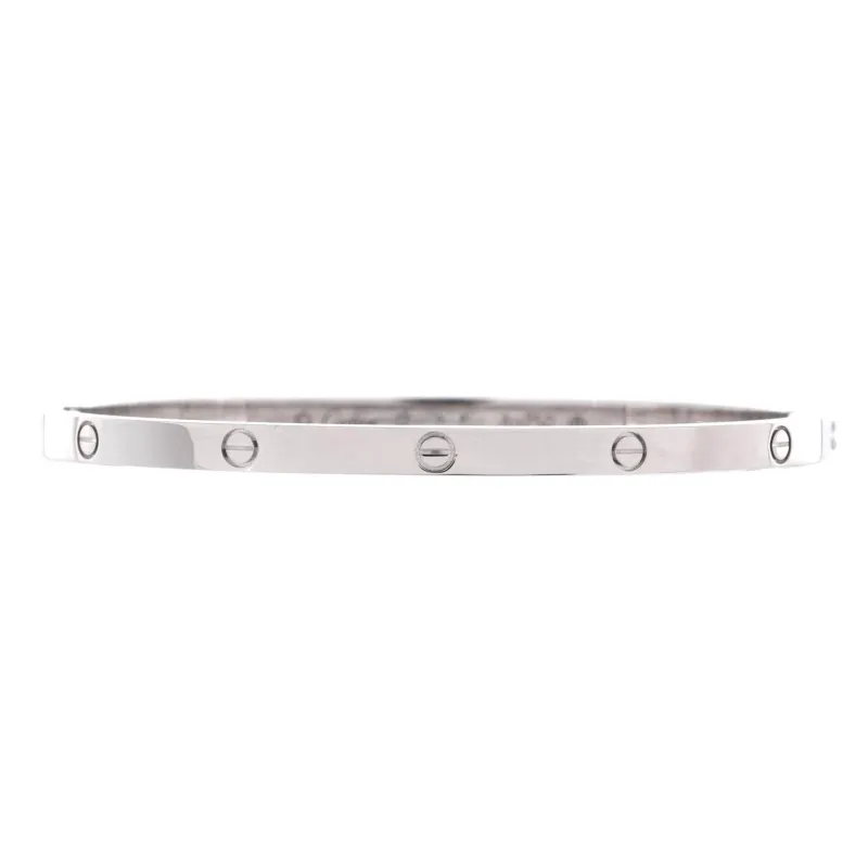 Love Bracelet 18K White Gold Small 17 made by Cartier