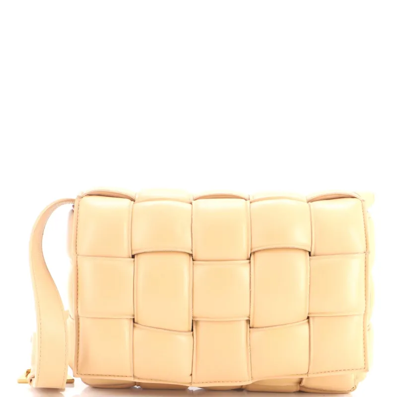 Cassette Crossbody Bag Padded Maxi Intrecciato Leather made by Bottega Veneta