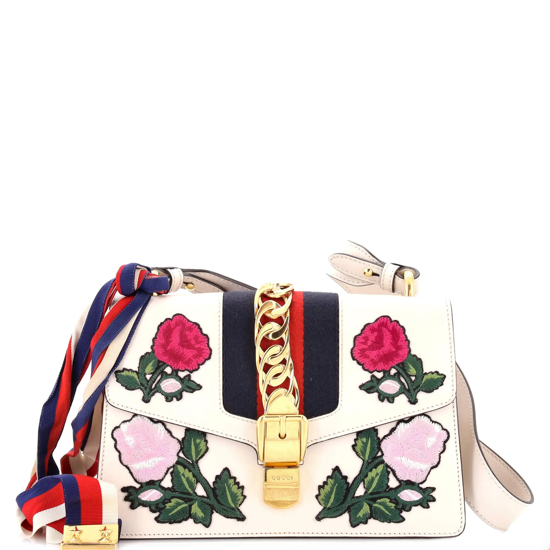 Sylvie Shoulder Bag Embroidered Leather Small sold by Zulily