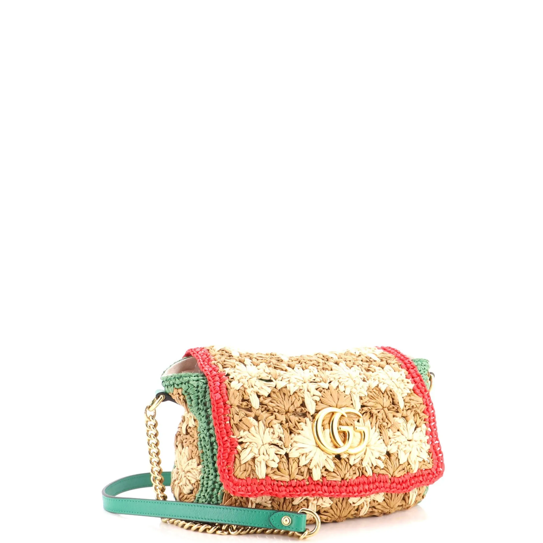GG Marmont Flap Bag Raffia Small sold by Zulily product image thumbnail 2