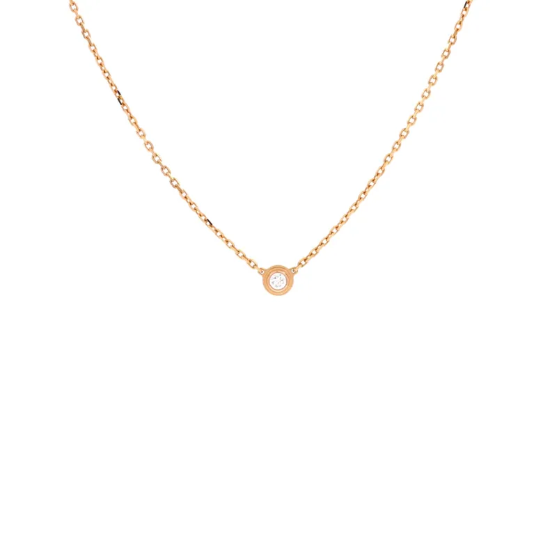Cartier D'Amour Pendant Necklace 18K Rose Gold with Diamond XS made by Cartier