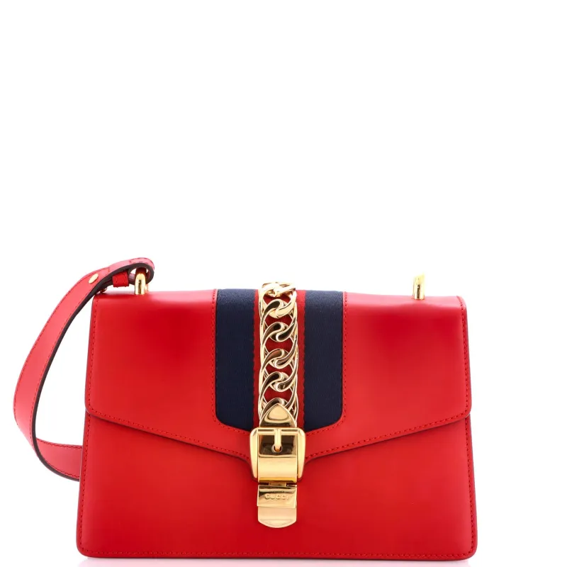 Sylvie Shoulder Bag Leather Small made by Gucci