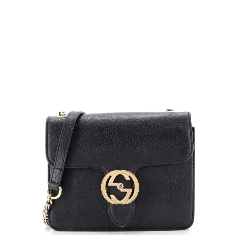 Interlocking Shoulder Bag Leather Small made by Gucci