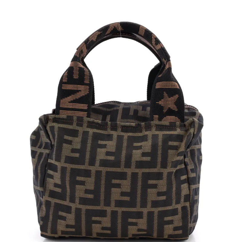 Vintage 1925 Cosmetic Tote Zucca Canvas Mini made by Fendi