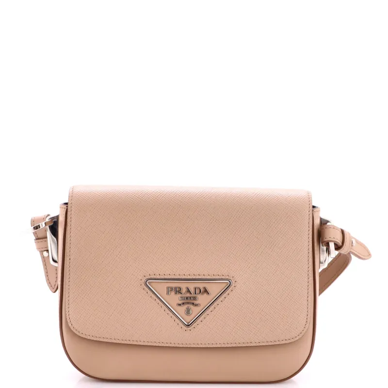 Identity Flap Shoulder Bag Saffiano with City Calf Small made by Prada