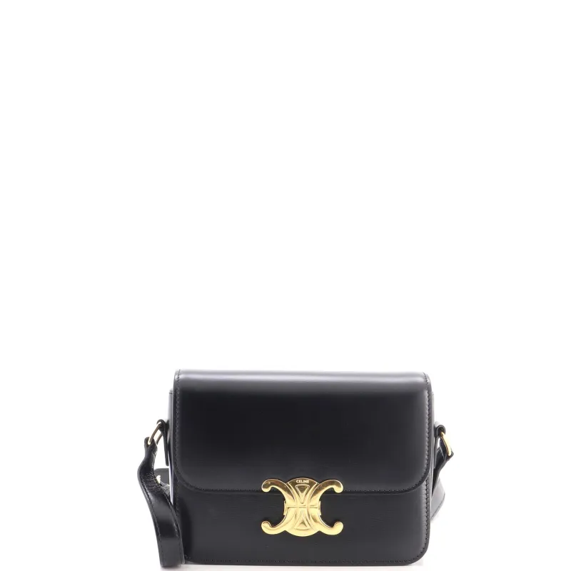 Triomphe Shoulder Bag Smooth Calfskin Teen made by Celine