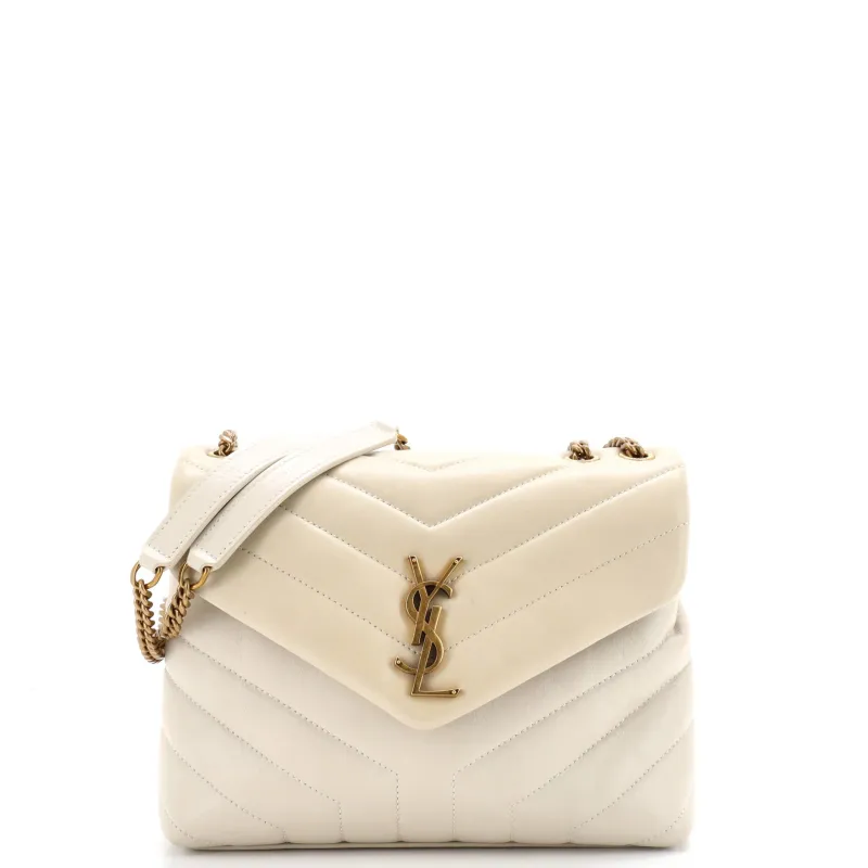 Loulou Shoulder Bag Matelasse Chevron Leather Small made by Yves Saint Laurent