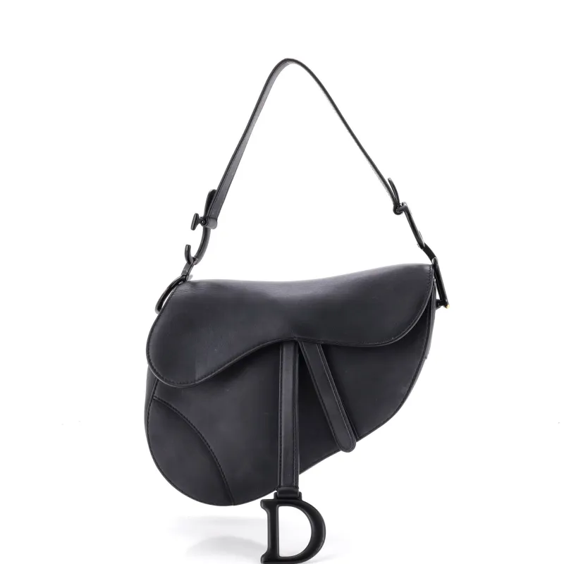 Ultra Matte Saddle Handbag Leather Medium made by Dior