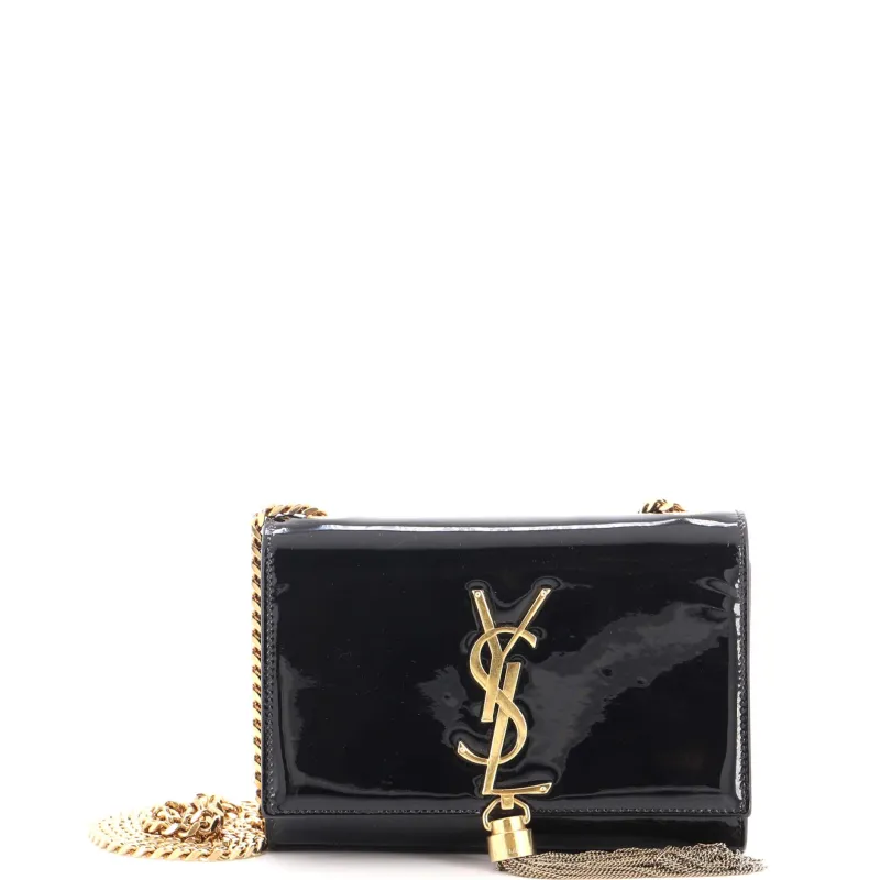 Classic Monogram Tassel Crossbody Bag Patent Small made by Yves Saint Laurent