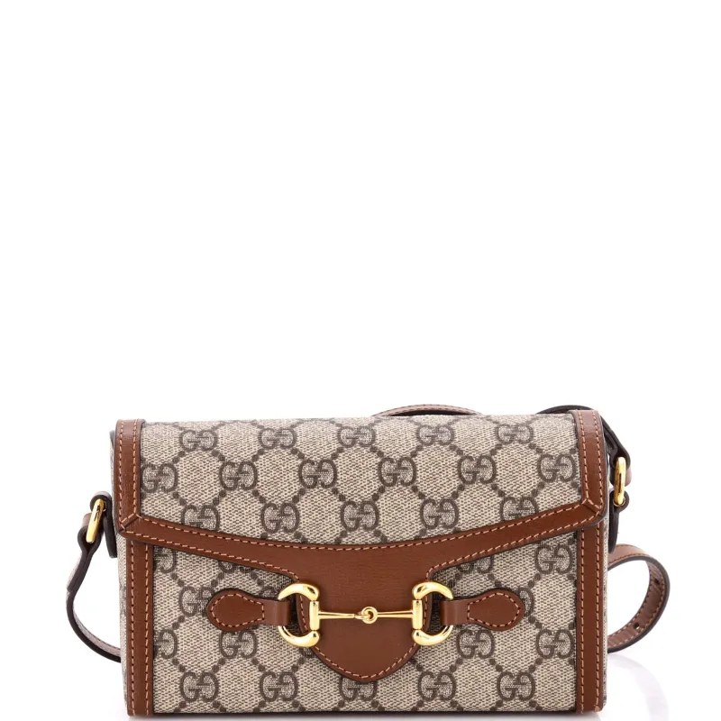 Horsebit 1955 Flap Crossbody Bag GG Coated Canvas Mini made by Gucci
